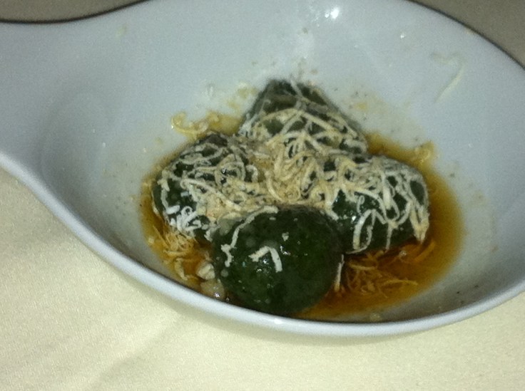Spinach gnocchi